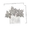 Beaupretty 1pc Rhinestone Hair Comb for Brides Elegant Flower Headdress Wedding Hair Accessory Suitable for Occasions Beautiful Design view 2