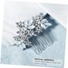 Beaupretty 1pc Rhinestone Hair Comb for Brides Elegant Flower Headdress Wedding Hair Accessory Suitable for Occasions Beautiful Design view 3