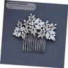 Beaupretty 1pc Rhinestone Hair Comb for Brides Elegant Flower Headdress Wedding Hair Accessory Suitable for Occasions Beautiful Design view 4