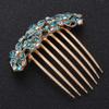 Beaupretty Rhinestone Hair Comb for Women Elegant Crystal Hair Insert Headpiece Blue for Weddings Dances and Special Occasions Adds Charm and Confidence to Your Hairstyle view 3