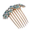 Beaupretty Rhinestone Hair Comb for Women Elegant Crystal Hair Insert Headpiece Blue for Weddings Dances and Special Occasions Adds Charm and Confidence to Your Hairstyle view 4