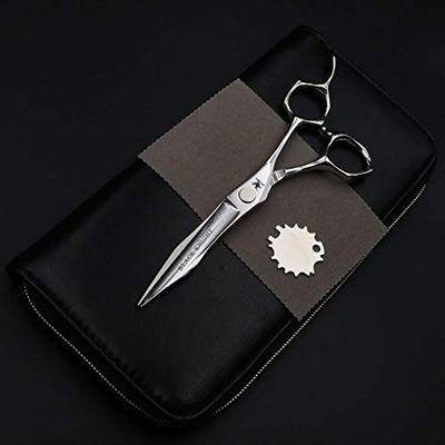 Hair Cutting Scissors, 6 Inch Professional Barber Scissors Hair Salon Scissors Personalized Barber Hairdressing Scissors BY ZZYY (Color : 1 pcs add case)