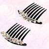 2pcs Hair Clip Rhinestone Bobby Pins Hair Barrettes Rhinestone Comb Pearl Tiara Comb for Bridal Wedding Hair Pearl Hair Bride Headgear Hairpin s view 4
