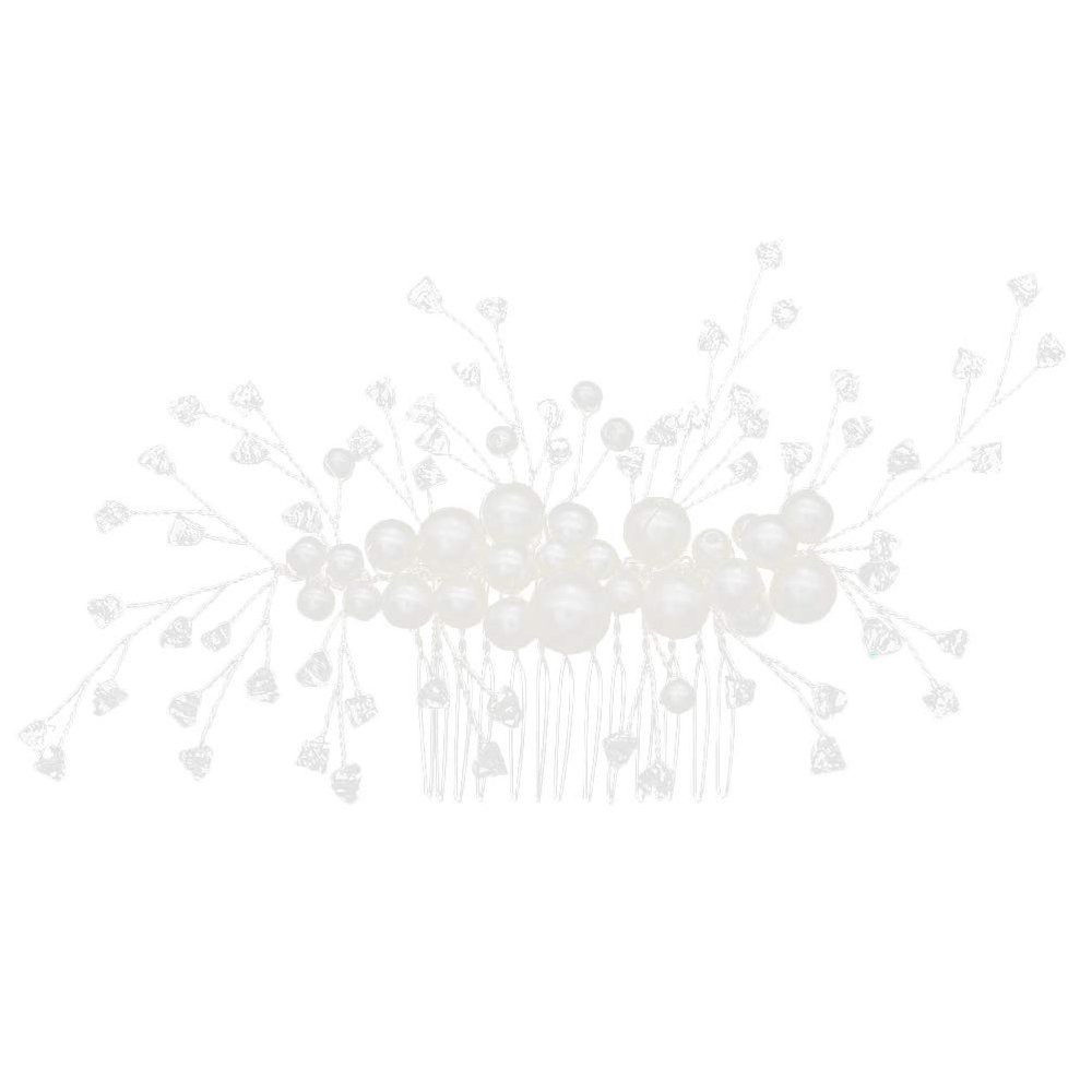 Beaupretty Bridal Hair Comb Crystal and Pearl Design Elegant Headdress for Weddings Parties and Special Occasions Wedding Hair Accessory for Brides and Bridesmaids