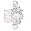 4pcs Heart Suspender Clips Flower Crystal Combs Rhinestone Combs Rhinestone Hair Comb Bridal Hair Comb Scissor Sleeve Hair Toppers Headbord Alloy Comb Accessories Bride Pearl view 2