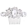 4pcs Heart Suspender Clips Flower Crystal Combs Rhinestone Combs Rhinestone Hair Comb Bridal Hair Comb Scissor Sleeve Hair Toppers Headbord Alloy Comb Accessories Bride Pearl view 3