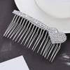 Beaupretty 2pcs Rhinestone Inlay Heart Hair Combs for Brides Alloy Hair Decoration for Weddings Bridal Parties and Special Occasions view 2