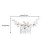 Beaupretty Handmade Bridal Hair Comb Rhinestones and Pearls Elegant Headdress for Weddings and Special Occasions Delicate Design for Women and Girls view 2