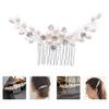 Beaupretty Handmade Bridal Hair Comb Rhinestones and Pearls Elegant Headdress for Weddings and Special Occasions Delicate Design for Women and Girls view 4