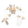 Beaupretty 4pcs Pearl Hairpin Set Elegant Wedding Hair Accessories for Women Delicate Floral Design for Parties Casual Wear and Special Occasions view 1