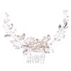 Rhinestone Hair Accessories Creative Alloy Hair Side Comb Delicate Insert Side Comb Fashion Women Headdress for Women Bridal Wedding Rhinestone Clips view 1