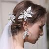 Beaupretty Silver Elegant Floral Hair Comb for Bridal Vintage Rhinestone Flower Headdress Wedding Hair Accessory for Special Occasions and Parties view 3