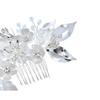 Beaupretty Silver Elegant Floral Hair Comb for Bridal Vintage Rhinestone Flower Headdress Wedding Hair Accessory for Special Occasions and Parties view 4