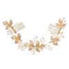 1pc Comb Rhinestone Hair Clip Wedding Hair Decoration Bridal Accessories Pearl Wedding pin Rhinestone Headpiece Pearl Clip Tiara Bride Leaf Alloy Piece view 1