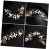 1pc Comb Rhinestone Hair Clip Wedding Hair Decoration Bridal Accessories Pearl Wedding pin Rhinestone Headpiece Pearl Clip Tiara Bride Leaf Alloy Piece view 4