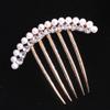 Beaupretty Delicate Bridal Hair Comb Pearl and Rhinestone Inlay for Weddings Elegant Alloy Hairpin Accessory for Brides and Bridesmaids for Special Occasions and Celebrations view 2