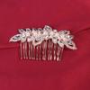 1pc Rhinestone Crystal Hair Side Comb Crystal Hair Comb Clips Simulated Pearl Hair Comb Bridal Headdress Tiara Rhinestone Hair up European and American Miss view 2
