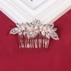 1pc Rhinestone Crystal Hair Side Comb Crystal Hair Comb Clips Simulated Pearl Hair Comb Bridal Headdress Tiara Rhinestone Hair up European and American Miss view 4