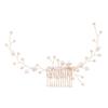 Beaupretty Pearl Flower Hair Comb Bridal Hair Accessory Handmade Headdress for Weddings Banquets and Parties Elegant Floral Design for Brides and Special Occasions view 1