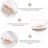 Beaupretty Pearl Flower Hair Comb Bridal Hair Accessory Handmade Headdress for Weddings Banquets and Parties Elegant Floral Design for Brides and Special Occasions view 3