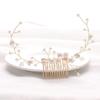 Beaupretty Pearl Flower Hair Comb Bridal Hair Accessory Handmade Headdress for Weddings Banquets and Parties Elegant Floral Design for Brides and Special Occasions view 4