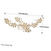 Beaupretty 1pc Elegant Wedding Hair Comb Pearls and Metal Leaves Handmade Floral Hairpin for Brides Comfortable and Stylish Hair Accessory for Special Occasions view 2