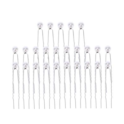 Beaupretty 25pcs Elegant Pearl Hair Pin White Fashion Hair Accessories for Women and Girls for Weddings Parties and Special Occasions