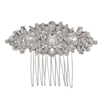 1Pc hair accessories rhinestones decorate diamond Hair up alloy retro ethnic style Horse eye hair comb clip comb hair clip comb Beads diamond headpiece bride Glass