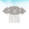 1Pc hair accessories rhinestones decorate diamond Hair up alloy retro ethnic style Horse eye hair comb clip comb hair clip comb Beads diamond headpiece bride Glass view 2