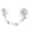Beaupretty Handmade Cloth Flower Hair Comb Rhinestones Elegant Bridal Headpiece for Weddings and Special Occasions Delicate Hair Accessories for Women and Girls view 1