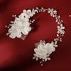 Beaupretty Handmade Cloth Flower Hair Comb Rhinestones Elegant Bridal Headpiece for Weddings and Special Occasions Delicate Hair Accessories for Women and Girls view 2