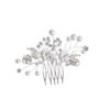 1pcs Flower Hair Comb Wedding Rhinestone Bridal Comb Hair Side Comb Wedding Veils Vintage Hair Comb Bride Crystal Bridal Hair Clips Chopsticks Pearl Miss view 1