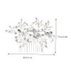 1pcs Flower Hair Comb Wedding Rhinestone Bridal Comb Hair Side Comb Wedding Veils Vintage Hair Comb Bride Crystal Bridal Hair Clips Chopsticks Pearl Miss view 2