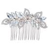 Beaupretty 1pc Elegant Alloy Imitation Crystal Bridal Hair Comb for Women Silver Wedding Accessory Bling Bling Design for Parties and Special Events view 1