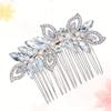 Beaupretty 1pc Elegant Alloy Imitation Crystal Bridal Hair Comb for Women Silver Wedding Accessory Bling Bling Design for Parties and Special Events view 3