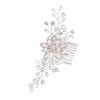 Beaupretty Pearl Bride Hair Comb for Weddings and Parties Elegant Headdress Accessory for Women Handmade Distinctive Craftsmanship for Photography Props and Special Occasions view 2