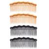 Beaupretty 4pcs Plastic Hair Combs Multi-teeth Inserted Combs for Women Girls Colors for Styling Everyday Use view 1