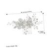 Beaupretty 1pc Elegant Pearl Hair Comb Hand Beaded Silver Hair Accessory for Brides and Women Traditional Chinese Style for Weddings and Special Occasions view 2