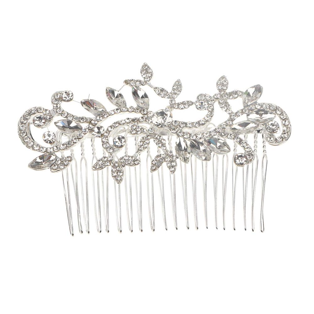 Beaupretty Gorgeous Rhinestone Bride Hair Comb Delicate Wedding Headdress for Women Elegant Party Hair Accessories Chic and Unique Design for Special Occasions