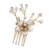 1pc Headhones Flower Hair Accessories Bridal Side Comb Hair Insertion Comb Diamond Car Diffuser Bottle Rhinestone Headpiece Headgear Headdress Rhinestones Hair Comb Bride view 1