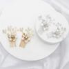 1pc Headhones Flower Hair Accessories Bridal Side Comb Hair Insertion Comb Diamond Car Diffuser Bottle Rhinestone Headpiece Headgear Headdress Rhinestones Hair Comb Bride view 4