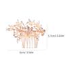 Crystal Hair Comb Bridal Hair Accessories Bridal Hair Comb Bride Insert Comb Rhinestone Hair Accessories Wedding Headdress Tiara Pearl Bridesmaid European and American view 2