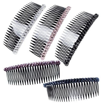 Beaupretty 5pcs Rhinestone Bang Comb Elegant Hair Insert Combs for Women Headwear for Parties Weddings and Special Occasions