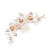 Rhinestone Hair Accessories Rhinestone Headpiece Vintage Newspaper Wallpaper Hair Accessories Pearl Bike Rim Strips Bridal Headpiece Comb Wedding Bride view 4