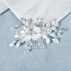 Beaupretty 1pc Stylish Wedding Hair Comb Crystal Flower Design Elegant Bridal Headpiece Hair Accessory for Brides and Bridesmaids for Weddings and Special Occasions view 3