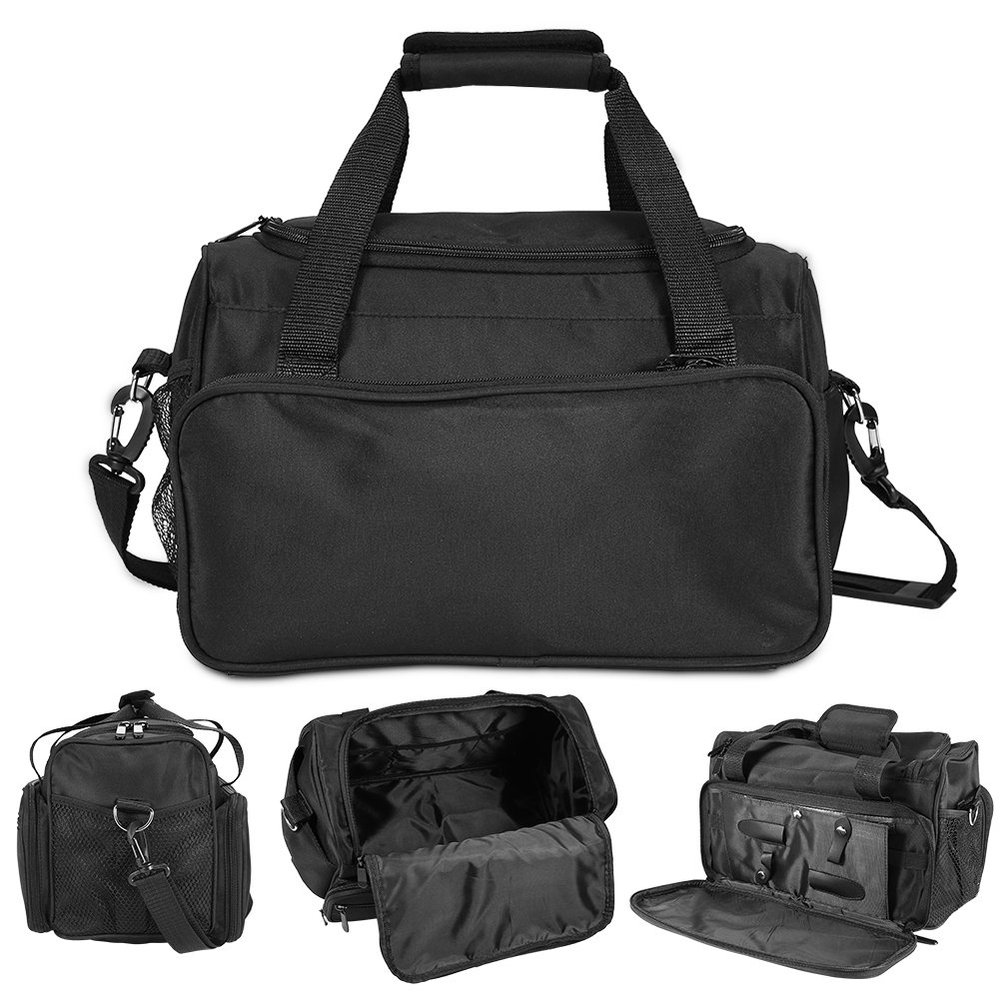 YUYTE Hairdressing Tool Bag Hairdresser Bag with Shoulder Strap, Large with Adjustable Dividers, Cosmetics Beauty Hairstylist Bag Hair Makeup Salon Organizer Bag, Black