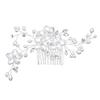 Beaupretty 1pc Bride Hair Comb Manmade Pearl for Weddings Elegant Floral Headdress Hair Decoration for Women for Parties and Special Occasions view 1