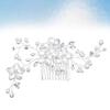 Beaupretty 1pc Bride Hair Comb Manmade Pearl for Weddings Elegant Floral Headdress Hair Decoration for Women for Parties and Special Occasions view 3
