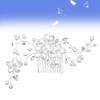 Beaupretty 1pc Bride Hair Comb Manmade Pearl for Weddings Elegant Floral Headdress Hair Decoration for Women for Parties and Special Occasions view 4