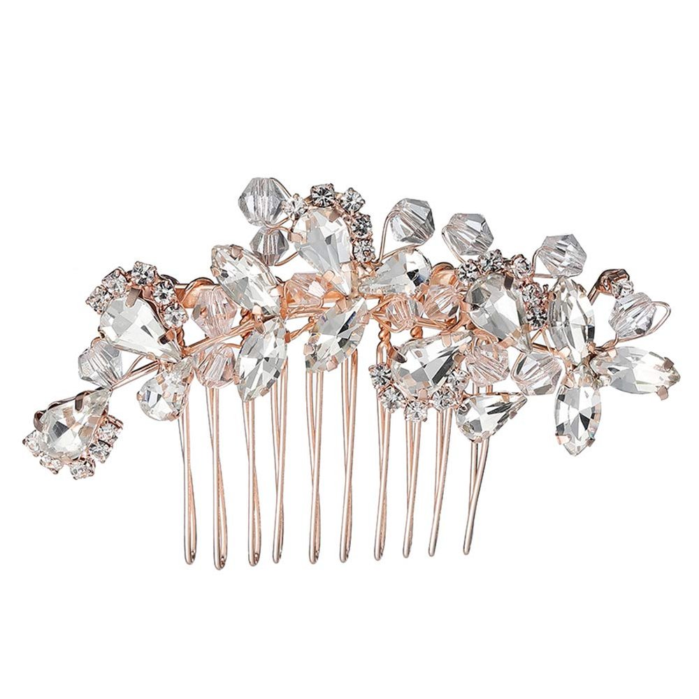 Beaupretty 1pc Elegant Rhinestone Bride Hairpin Headdress for Weddings Vintage Hair Comb Accessory for Brides and Special Occasions